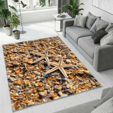 Colorix Carpet Dijital Baskı Dekoratif Kaymaz Taban Yıkanabilir Halı