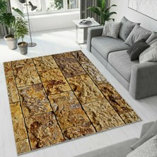 Colorix Carpet Dijital Baskı Dekoratif Kaymaz Taban Yıkanabilir Halı