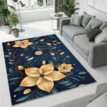 Colorix Carpet Dijital Baskı Dekoratif Kaymaz Taban Yıkanabilir Halı