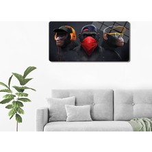 Decorita Cam Tablo | Modern Art Serisi | Lazy Monkey Yatay | 40CM x 80CM