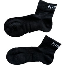 Fitinsane Premium Performance Quarter Unisex Siyah Spor Çorap
