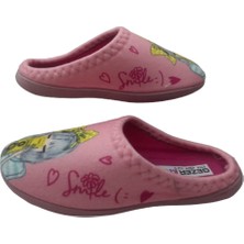 Gezer Kız Çocuk Toz Pembe Sarı Fiyonk Figürlü Ev Içi Terlik GZRR78-147