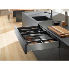 Blum Legrabox Pure M Alçak Yanak 27 Cm. Frenli Blumotion Orion Gri Antrasit