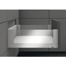 Blum Legrabox Free C Yüksek Camlı Yanaklı 35 Cm. Frenli Blumotion Orion Gri Antrasit Çekmece Rayı