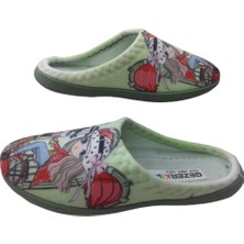 Gezer Kız Çocuk Fıstık Yeşili Bisiklet Figürlü Ev Içi Terlik GZRR78-147