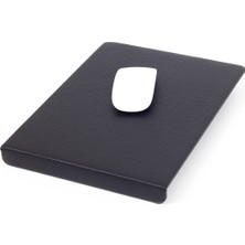 Turgut Office Deri Kenar Korumalı Mousepad Siyah 23 x 30 cm