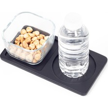 Turgut Office Toplantı Odası Bardak Altlığı 2 Bölümlü Düz Siyah