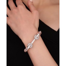 Mistik Silver Doğal Taşlı Renkli Streç Gümüş Bileklik