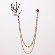 Coolmenclub Geyik Boynuzu Ceket Yaka Iğnesi