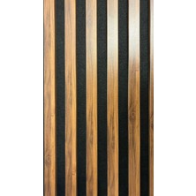 Şahan Art Deco Akustik Duvar Paneli / Ceviz / 1.  MDF / 1. Keçe