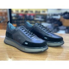 Marcomen 15431 Erkek Günlük Deri Şeffaf Ithal Taban Sneakers Ayakkabı Siyah