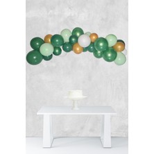 Pekshop Yeşil Gold Konsept Balon Zinciri 47 Parça