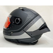 mt Thunder 4sv R25 C2 Mat Greey Şefaf Vizörlü Kapalı Kask