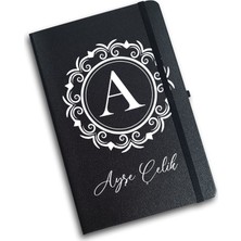 As Company Kişiye Özel Deri Kılıflı Siyah Termos & Siyah Defter & Siyah Kalem Hediye Seti