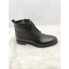 Çiğdem Kundura Çiğdem Siyah Gerçek Deri Bağlı Erkek Bot  - Siyah - 43 - ST01030-SİYAH-43