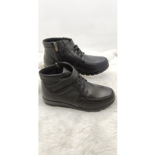 Çiğdem Kundura Çiğdem Siyah Lastikli,cırtlı,fermuarlı Anne Botu  - Siyah - 37 - ST00999-SİYAH-37