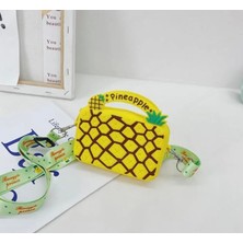 Piraye Gift  El Çantası Silikon Bozuk Para Cüzdanları Sevimli Çapraz Askılı Çanta  Ananas