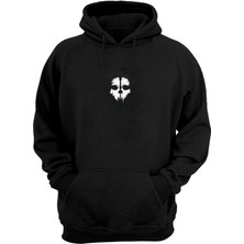The Wert Unisex Warfare 2 Logo Baskılı Siyah Normal Kalıp Şardonlu Kalın Sweatshirt