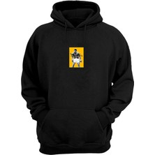 The Wert Unisex Muhammed Ali Yellow Baskılı Siyah Normal Kalıp Şardonlu Kalın Sweatshirt