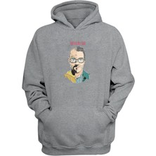The Wert Unisex Walter White Breaking Bad Baskılı Gri Normal Kalıp Şardonlu Kalın Sweatshirt