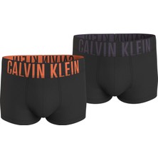 Calvin Klein Erkek Low Rise Trunk 2pk Siyah Boxer İpeksi Yüzey ve Minimalist Silüet