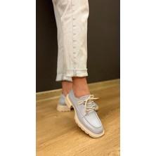 Sella Shoes 1893 Buz Mavisi Cilt Loafer Günlük Ayakkabı