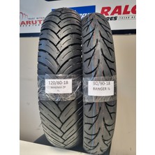 Maruti Tyres 120/80-18 ve 90/90-18 Motosiklet Lastik Takımı Tl (Tubeless - Dubleks) Maximaranger