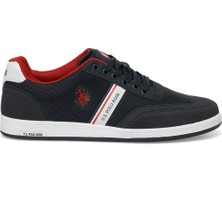 U.S. Polo Assn. Kares 4fx Lacivert Erkek Sneaker Suni Deri ve Tekstil Malzemeden Üretildi