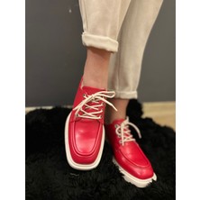 Sella Shoes 1893 Kırmızı Cilt Loafer Günlük Ayakkabı