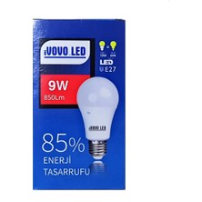 Ivovo 9W E27 Duy LED Ampul Beyaz Renk 6500 Kelvin 850 Lümen 1 Adet