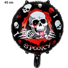 Kidspartim Halloween Folyo Balon Kuru Kafa 18 Inç