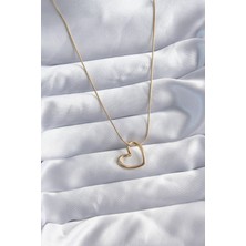 Clariss 316L Çelik Zincir Gold Renk Kalp Model Kadın Kolye