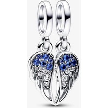 Poseidons Jewellery Işıltılı Ayrılabilir Melek Kanatları Sallantılı Charm