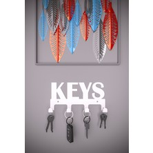 alfams by fmsa Keys Yazılı Metal Anahtar Askısı Metal Anahtarlık Dekoratif Anahtar Askılığı