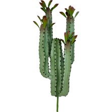 Nettenevime Yapay Çiçek Kaktüs Ağacı 4kollu Kızıl Yapraklı 70*22CM 4027