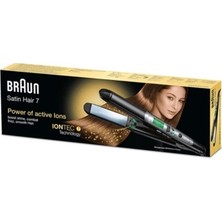 Braun Saç Düzleştirici Satin Hair 7000 Series Iontec -Nanoglide Oynar Seramik Plakalar, Isı Kontrolü, Aktif Iyon Püskürtücülü