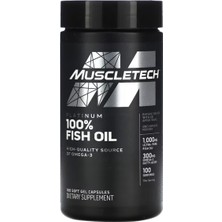 Muscletech Platinum 100% Fish Oil  100 Soft Gel Capsules USA Versiondur