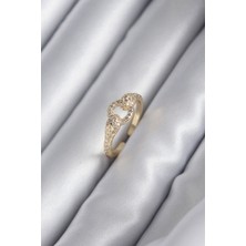 Clariss Pirinç Gold Renk Zirkon Taşlı Yılan Model Kadın Yüzük