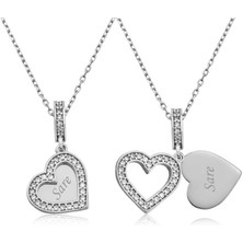 Gumush Gümüş Ismin Kalbimde Yazılı Kolye