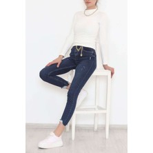 Tozlu Yaka Yarım Balıkçı Body Ekru