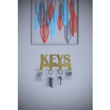 alfams by fmsa Keys Yazılı Metal Anahtar Askısı Metal Anahtarlık Dekoratif Anahtar Askılığı