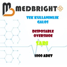 Med Bright Tek Kullanımlık 1000 Adet Sarı Galoş