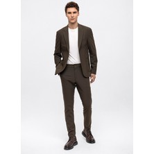 Back And Bond Slim Fit Haki Erkek Düz Ceket B33W50001