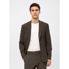 Back And Bond Slim Fit Haki Erkek Düz Ceket B33W50001