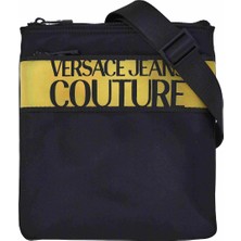 Versace Jeans Couture Siyah - Altın Erkek 22X24X1 cm Postacı Çantası 75YA4B96