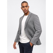 Back And Bond Slim Fit Antrasit Erkek Düz Ceket B33W50013