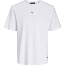 Jack & Jones O Yaka Standart Kalıp Beyaz Erkek T-Shirt 12175825