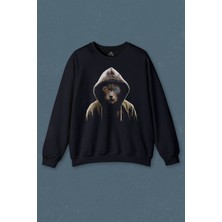So Cool Renkli Gözlü Hacker Korsan Kedi Cat Baskılı Unisex Sweat