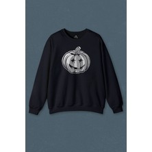 So Cool Cadılar Bayramı Halloween Bal Kabağı Surat Beyaz Baskılı Unisex Sweat