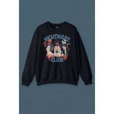 So Cool Nightmare Club Korku Film Cadılar Bayramı Baskılı Unisex Sweat